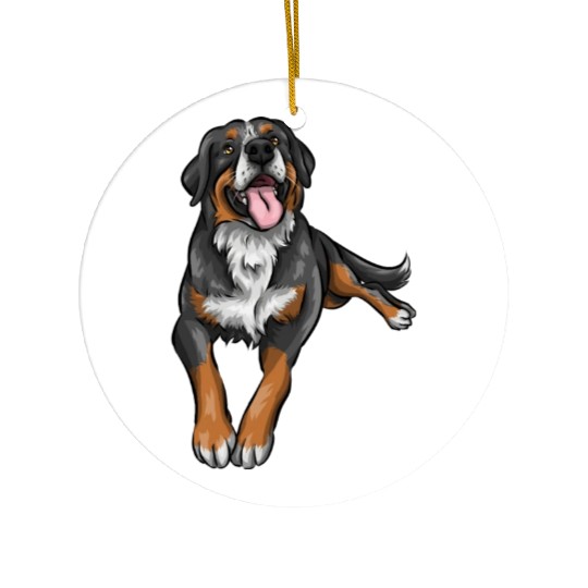 Cute Bernese Mountain Dog Ceramic Ornaments