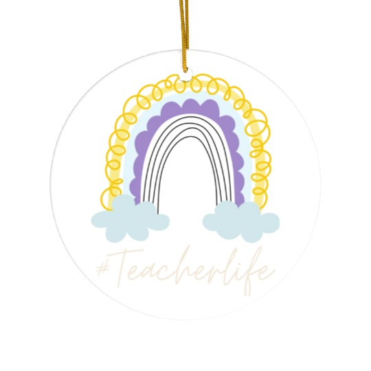 Teacher Life Kindergarten Teacher Appreciation Ceramic Ornaments