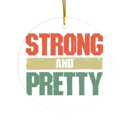 Strong And Pretty Awesome Gym Workout Training Ceramic Ornaments