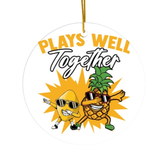 Pineapple And Lemon Plays Well Together A Sweet Ceramic Ornaments