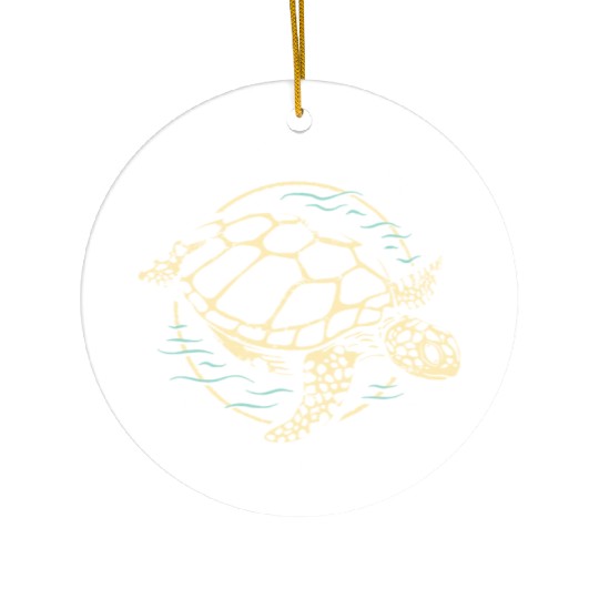 Save The Ocean Stop The Pollution Turtle Ceramic Ornaments