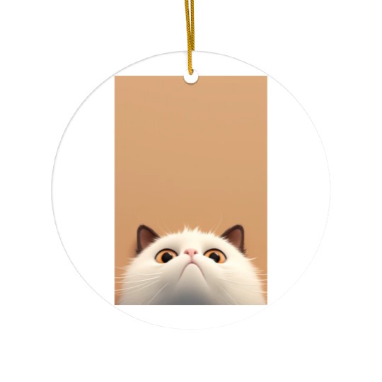 Cranky Whiskers - Adorable Grumpy Cat Ceramic Ornaments