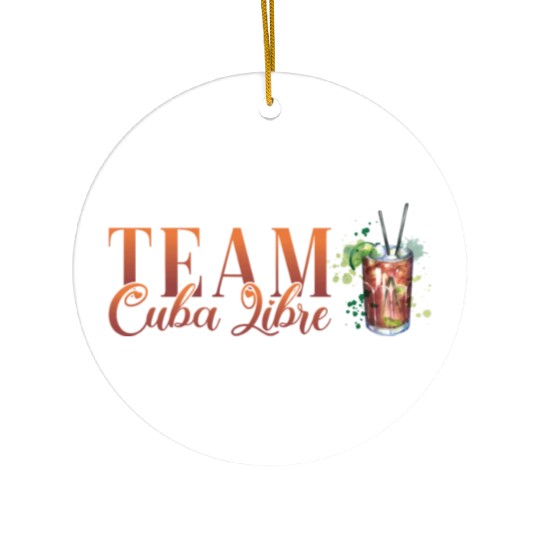 Team Cuba Libre Cocktail Bartender Ceramic Ornaments
