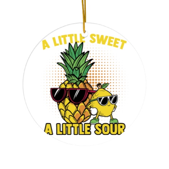 A Little Sweet A Little Pineapple And Lemon For Ceramic Ornaments