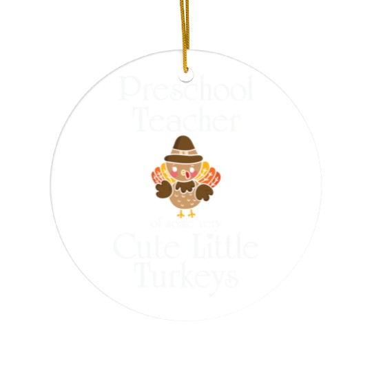 Thanksgiving Preschool Teacher Turkey Teaching Ceramic Ornaments