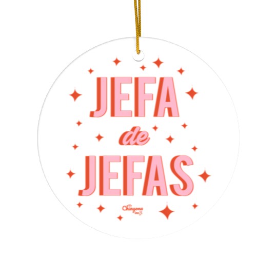 Chingona Inc Jefa De Jefas Blue Small Ceramic Ornaments