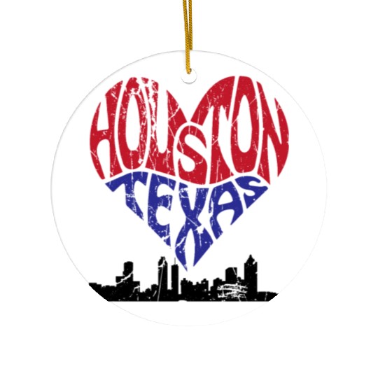Houston, Texas Pride: Embrace the Spirit USA Ceramic Ornaments