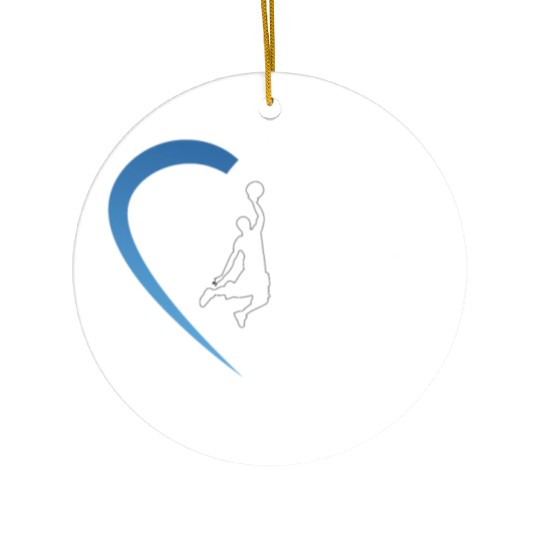 Basketball Heartbeat Ceramic Ornaments
