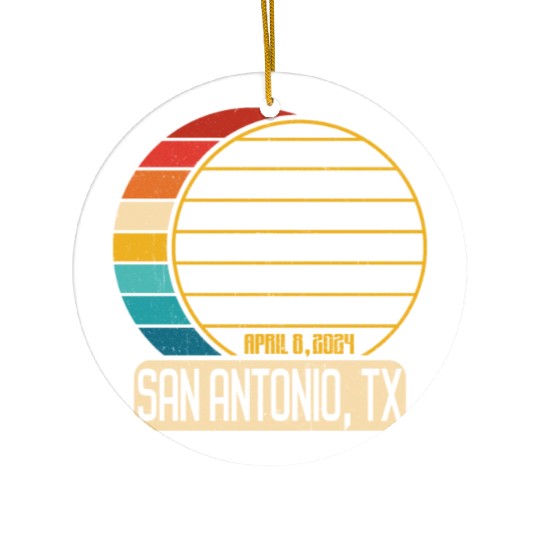 Total Solar Eclipse Texas San Antonio EclipseSan A Ceramic Ornaments