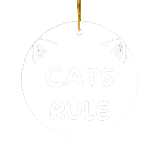 Cats rule, cat lovers Ceramic Ornaments