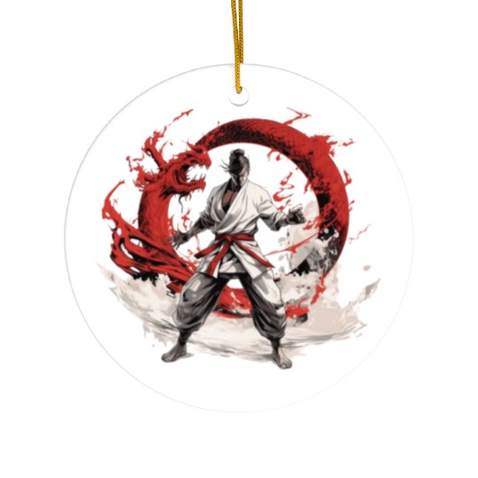 Karate/Taekwondo Combat Gear Training Ceramic Ornaments Ai.
