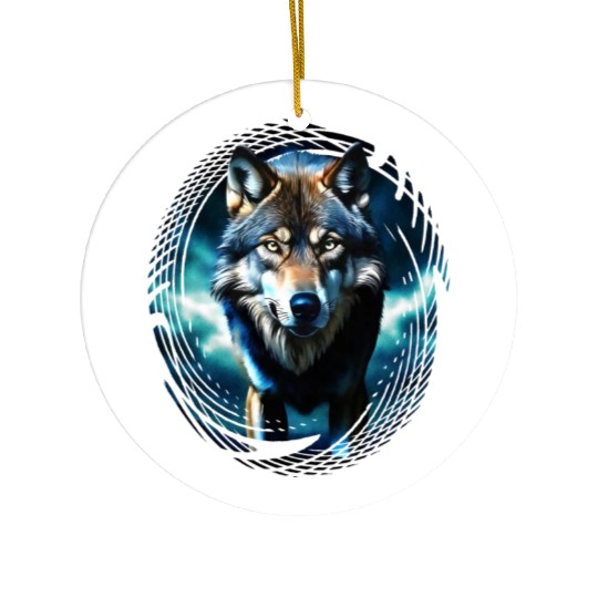 The Midnight Wolf Ceramic Ornaments
