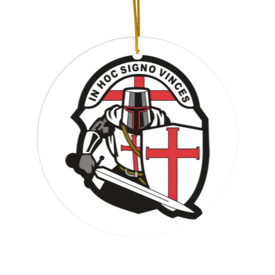 Crusader 'in Hoc Signo Vinces ' Knights Templar Ceramic Ornaments