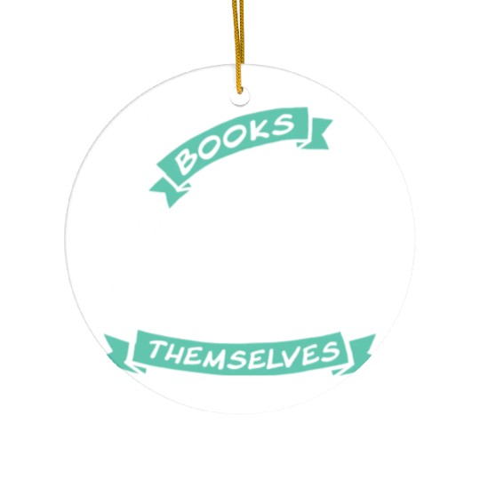 Funny Reading Teacher Bookworm Bookstore Book Ceramic Ornaments