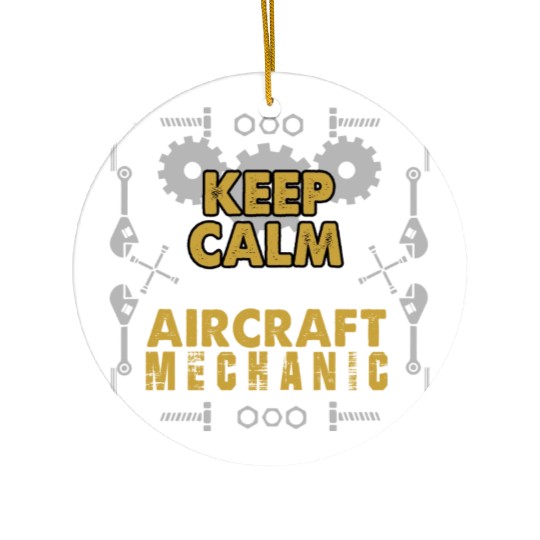 Keep Clam Aircraft mechanic Ceramic Ornaments