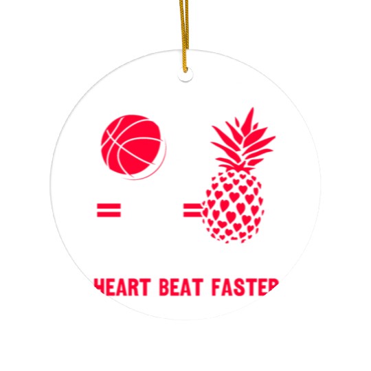 Pineapple Basketball Tropical Fruit Summer Sport Ceramic Ornaments