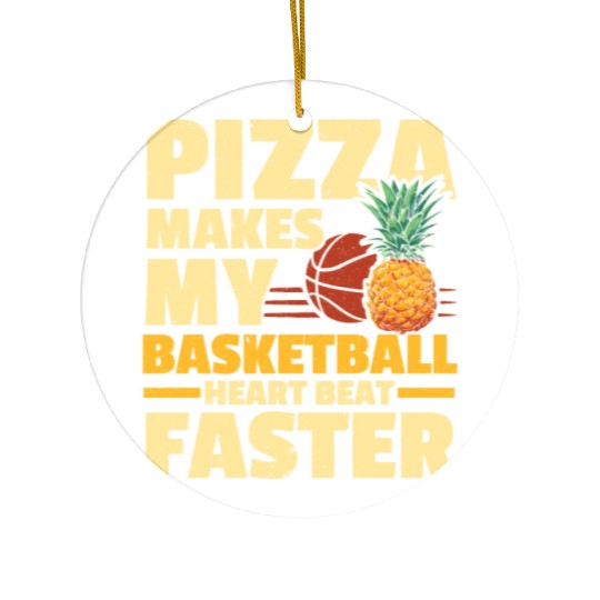 Pineapple Basketball Tropical Fruit Summer Sport Ceramic Ornaments