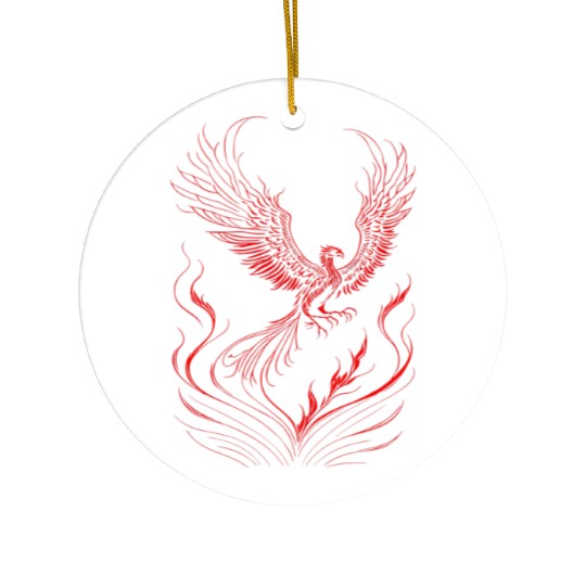 Phoenix Rising Ceramic Ornaments