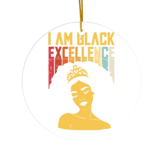 I Am Black History Month African American For Ceramic Ornaments