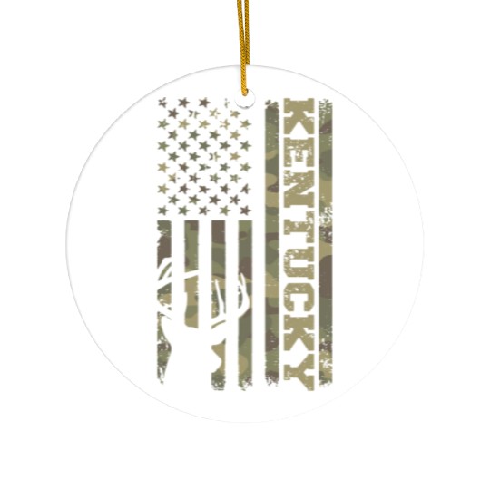 Kentucky Deer Hunter Ceramic Ornaments