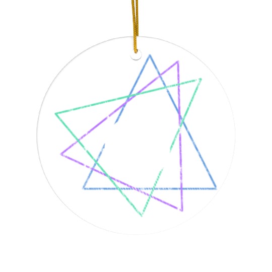 Geometric Bullseye Target Ceramic Ornaments