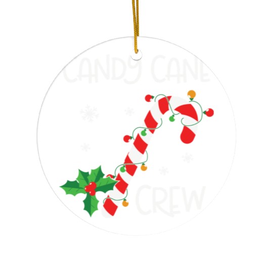 Candy Cane Crew Funny Christmas Lights Xmas Gift Ceramic Ornaments