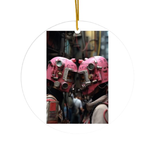 Futuristic Love - Cyberpunk Ceramic Ornaments