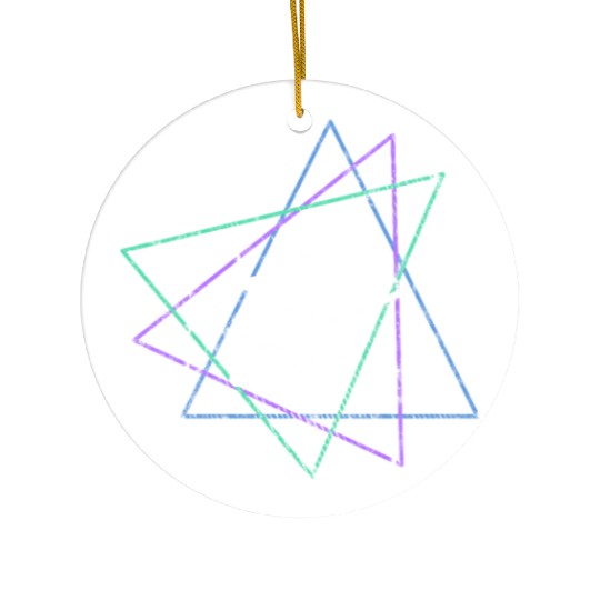 Geometric Fencing Duel Ceramic Ornaments