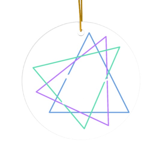 Geometric Fencing Duel Ceramic Ornaments