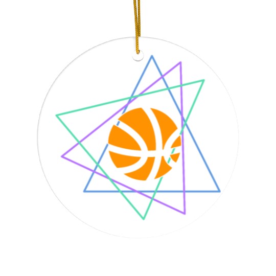 Neon Basketball Energy Ceramic Ornaments
