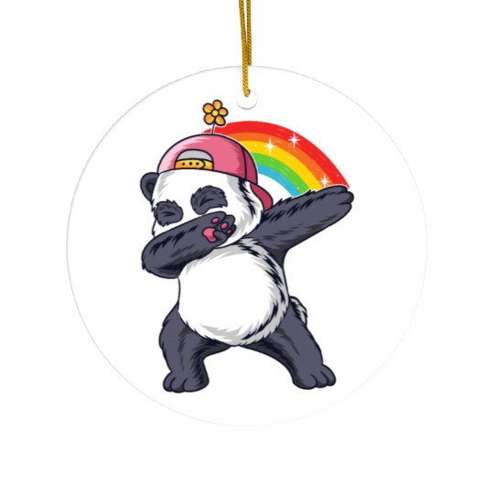 Dabbing Panda Panda Bear Friend Lover Giant Panda Ceramic Ornaments