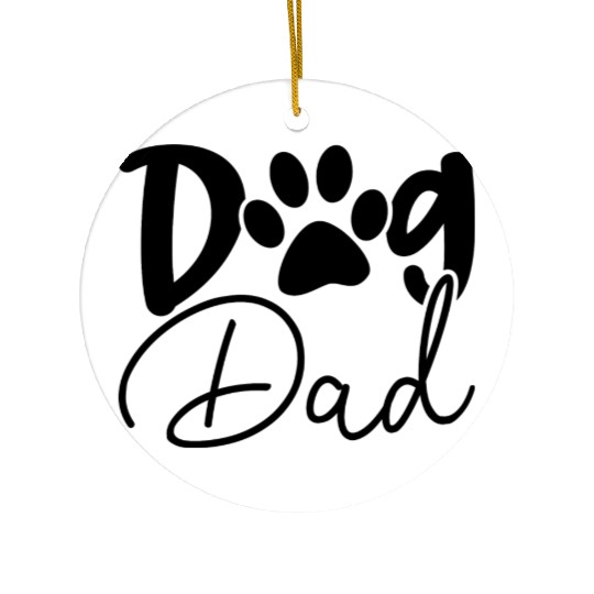 Dog Dad Dog Lover Ceramic Ornaments
