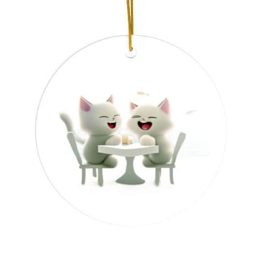 Workout Kitten My Swole On Dumbbell Cat Sport Gift Ceramic Ornaments