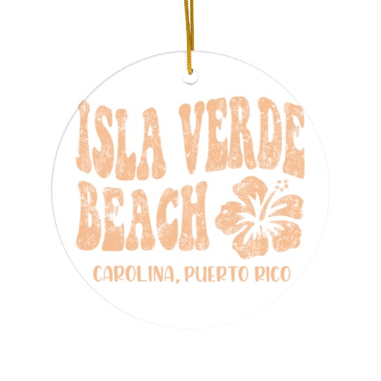 Isla Verde beach Carolina Puerto Rico Ceramic Ornaments