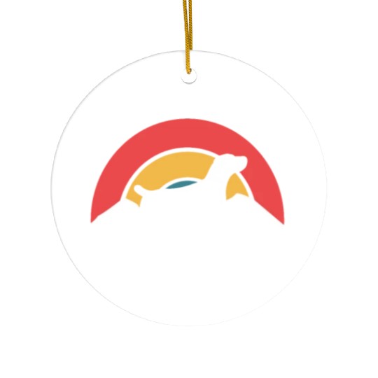 Weimaraner Silhouette Ceramic Ornaments