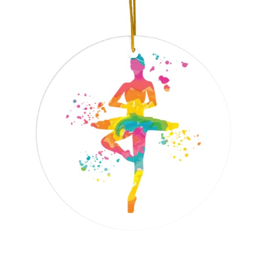Ballet Dancer Colorsplash Ballerina Ceramic Ornaments
