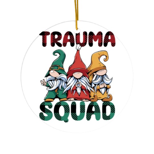 Trauma Squad Gnomes Emergency Nursing Ceramic Ornaments