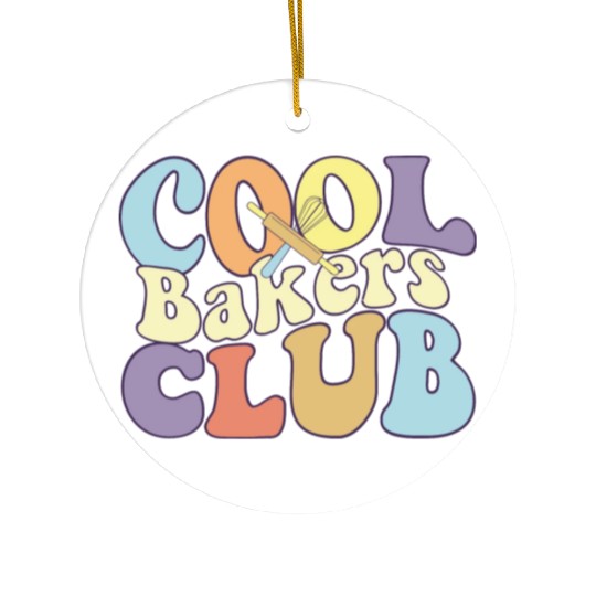 Cool Bakers Club Baking Team Pastry Chef Baker Ceramic Ornaments