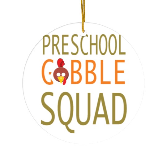 Preschool Gobble Squad Ceramic Ornaments