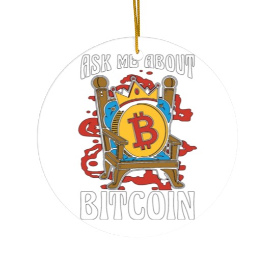 Cryptocurrency Ask Me About Bitcoin Stock Market Ceramic Ornaments