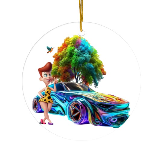 free and peaceful life Ceramic Ornaments