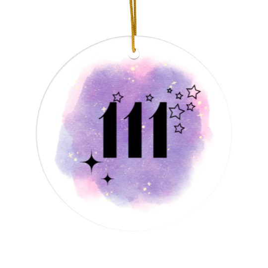 Angel Number 111 Numerology Lilac Ceramic Ornaments