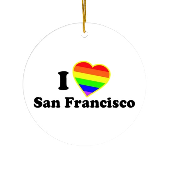I Love San Francisco Ceramic Ornaments
