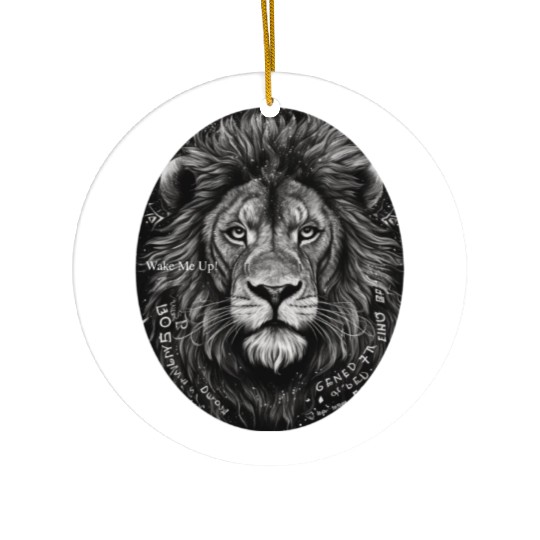 Lion wake up Ceramic Ornaments