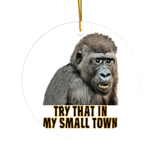 Small Town Ape Ceramic Ornaments