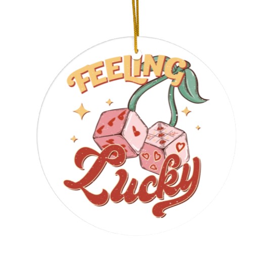 Feeling Lucky Tic Tac Toe Love Game Valentine Gift Ceramic Ornaments