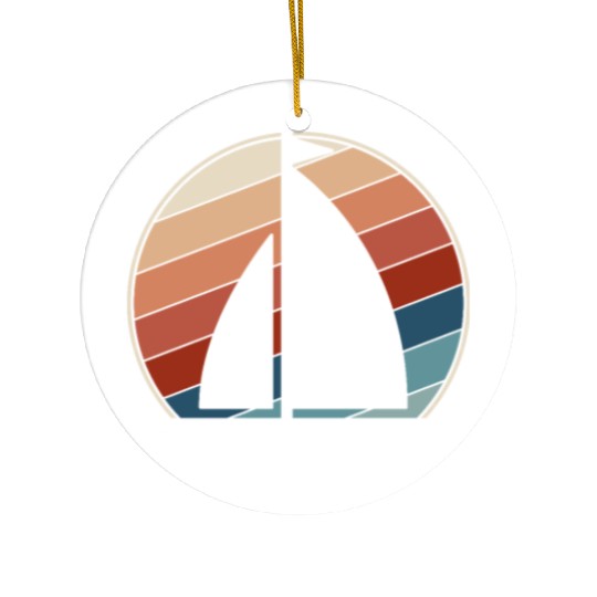 Sailing Boat Retro Style Ceramic Ornaments