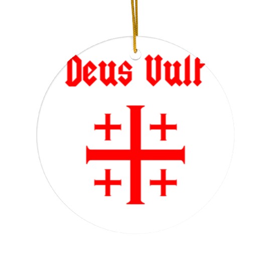 Jerusalem Cross Crus Emblem Knights Templar Ceramic Ornaments