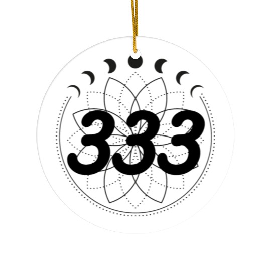 Mandala Angel Numbers 333 Moon Cycle Ceramic Ornaments