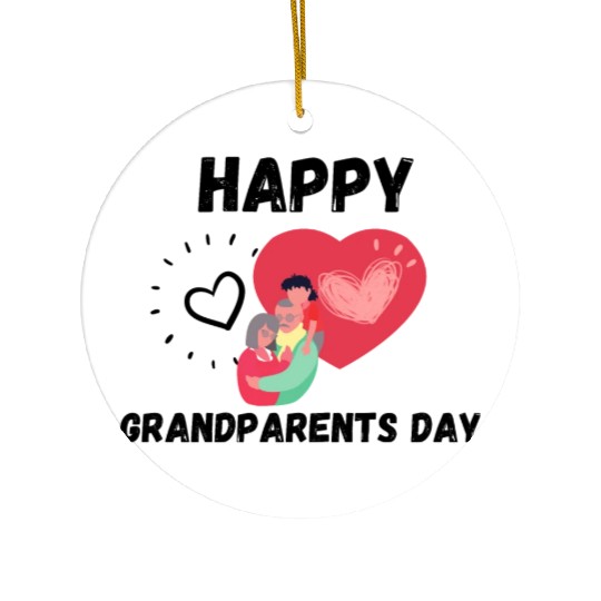 Happy Grandparents Day Ceramic Ornaments